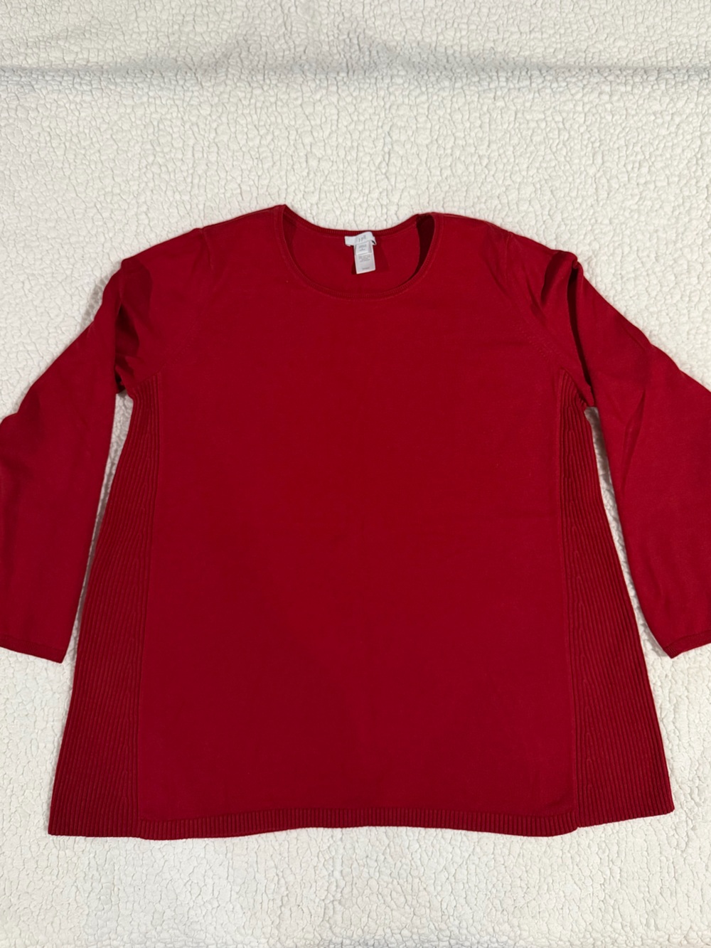 J Jill Red Crewneck A-line Sweater